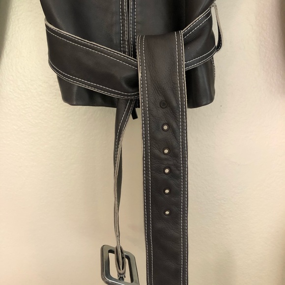 Rene Lezard brown leather jacket size 40 - Picture 4 of 5